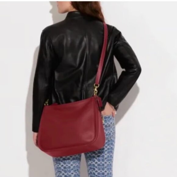 Coach Cary Shoulder Bag. Like new. Rare color - Red. - Picture 13 of 14